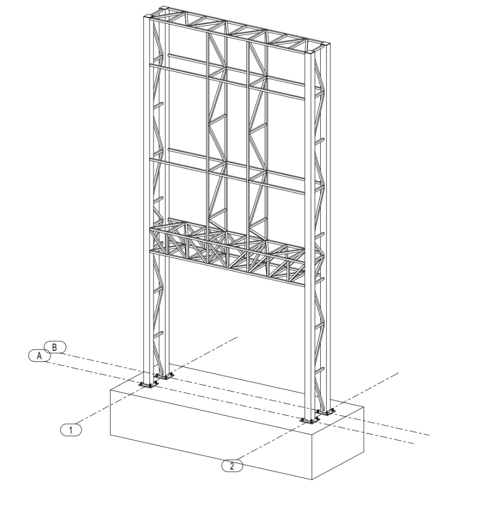 Totem Werbung Stahl 3D-Modell